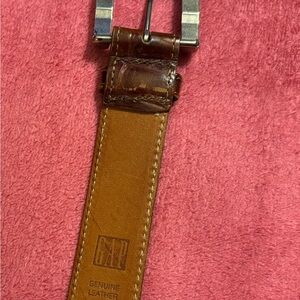 GAP Tan Leather Belt with Silver Buckle
